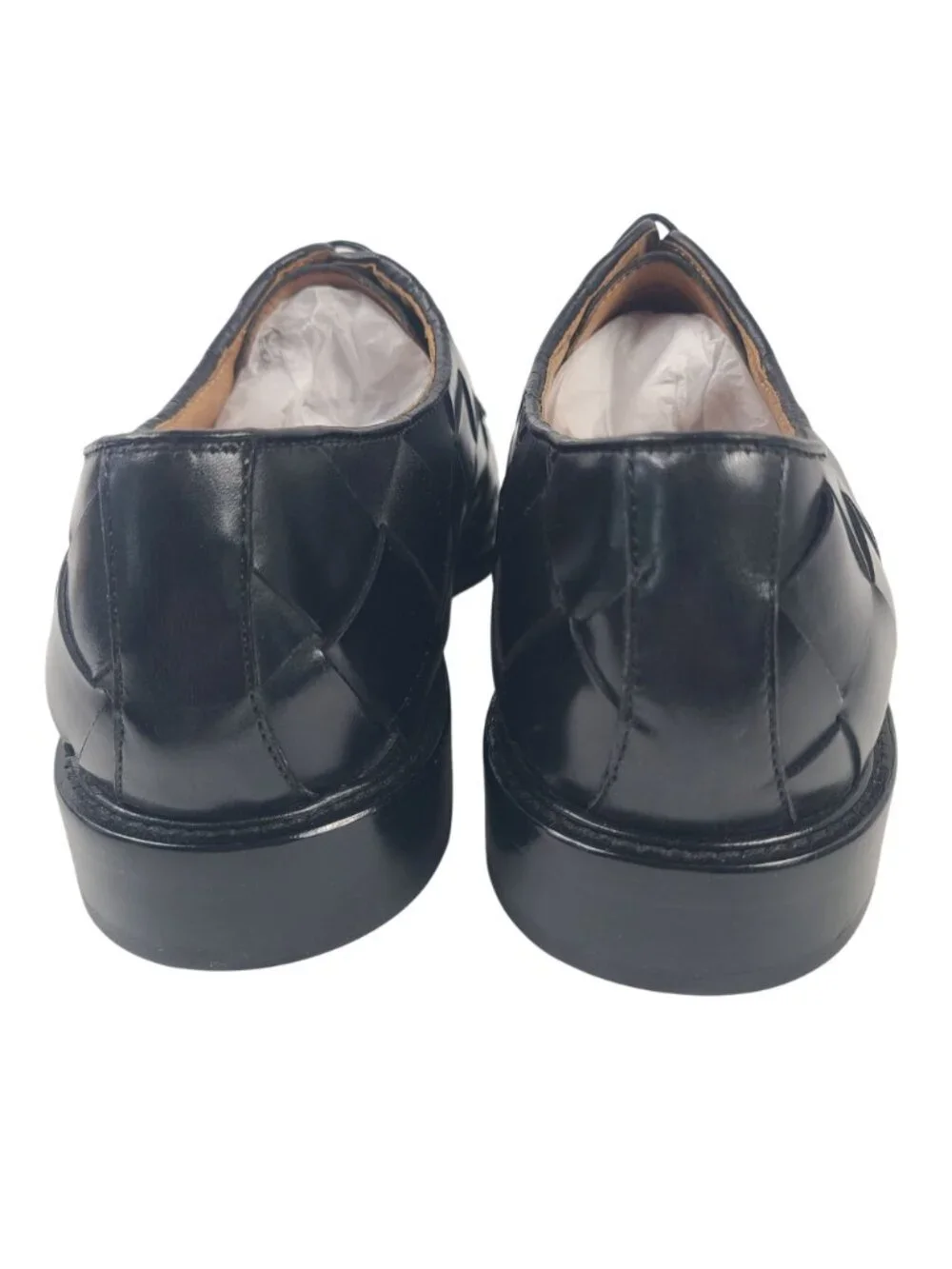NEW Ugo Vasare Men's Woven Black Leather Oxford Dress Shoes Size 10